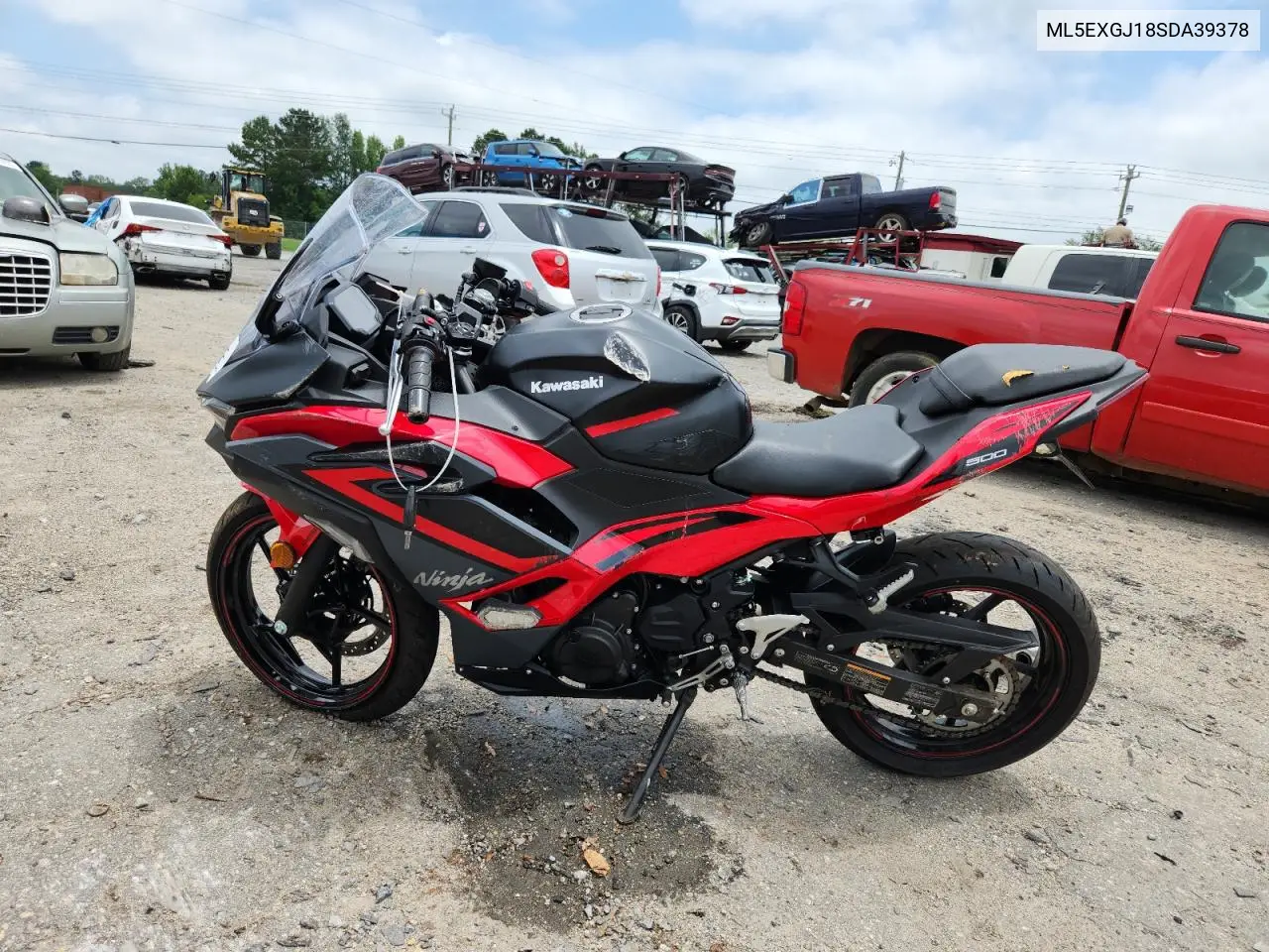 2025 Kawasaki Ex500 A VIN: ML5EXGJ18SDA39378 Lot: 62951705