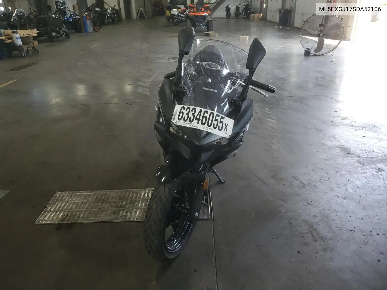 2025 Kawasaki Ex500 A VIN: ML5EXGJ17SDA52106 Lot: 63346055
