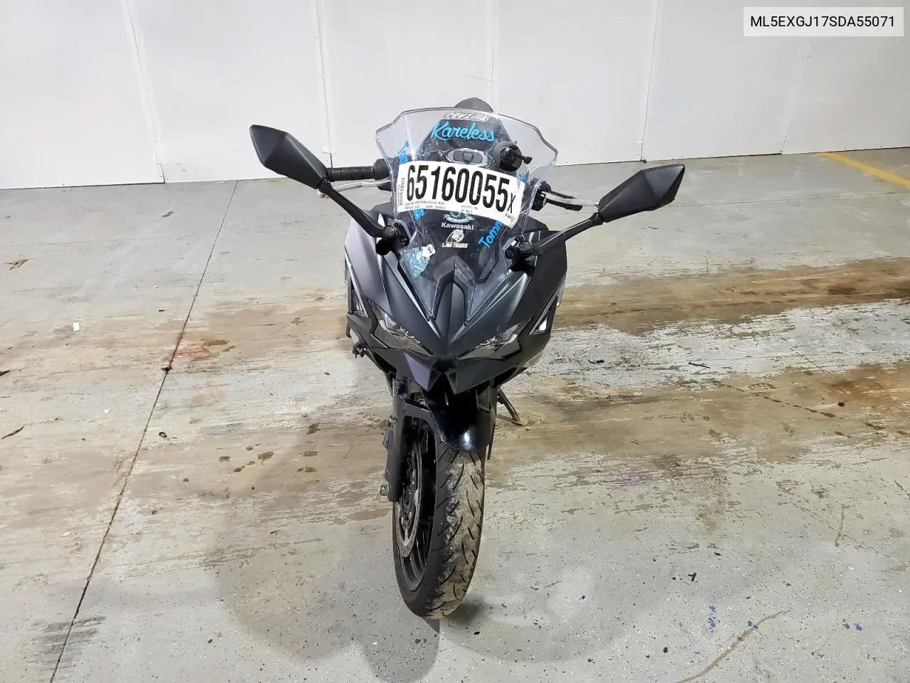 2025 Kawasaki Ex500 A VIN: ML5EXGJ17SDA55071 Lot: 65160055