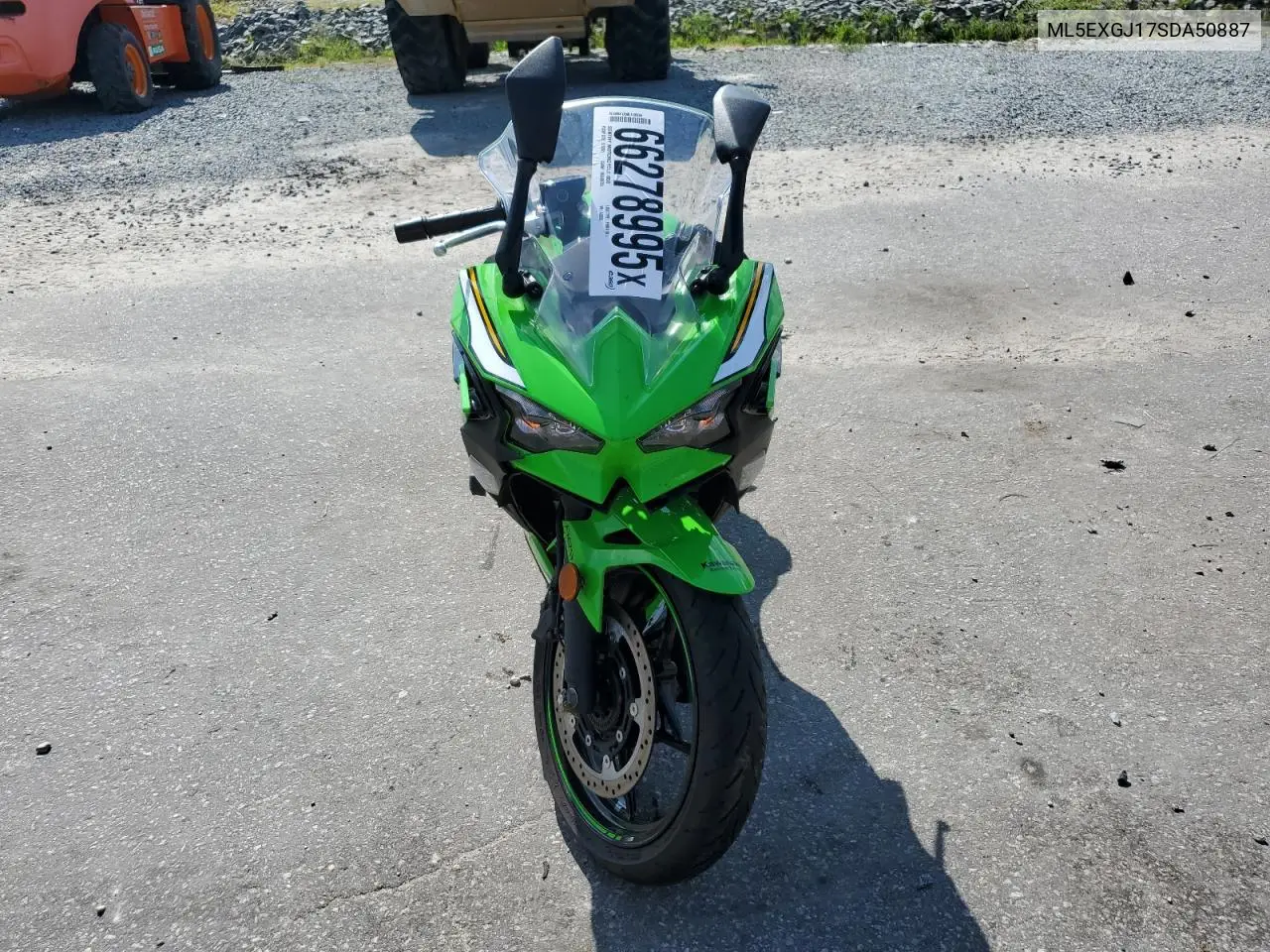 2025 Kawasaki Ex500 A VIN: ML5EXGJ17SDA50887 Lot: 66278995