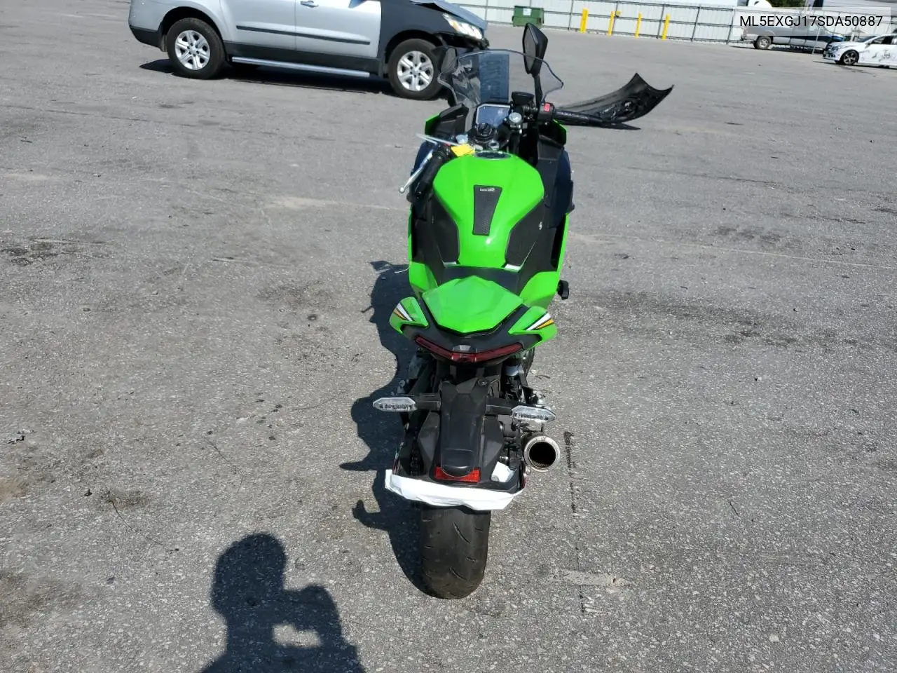 2025 Kawasaki Ex500 A VIN: ML5EXGJ17SDA50887 Lot: 66278995
