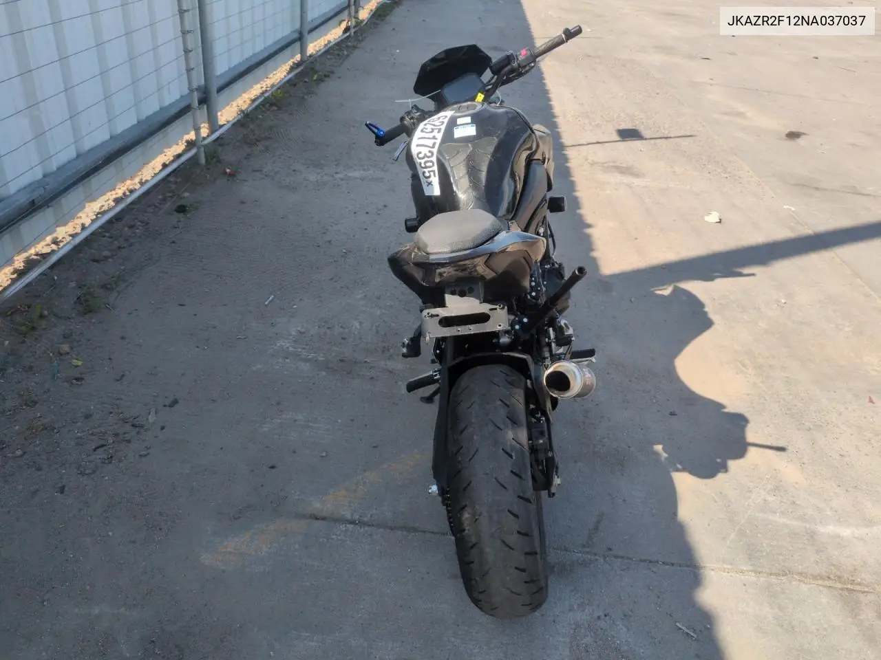 2022 Kawasaki Zr900 VIN: JKAZR2F12NA037037 Lot: 62517395