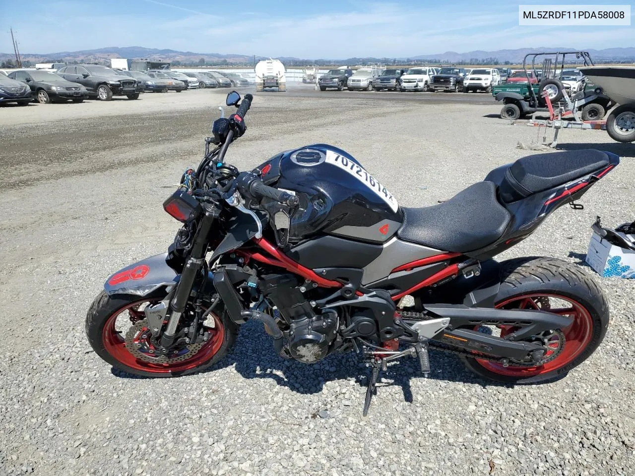 2023 Kawasaki Zr900 F VIN: ML5ZRDF11PDA58008 Lot: 70721614