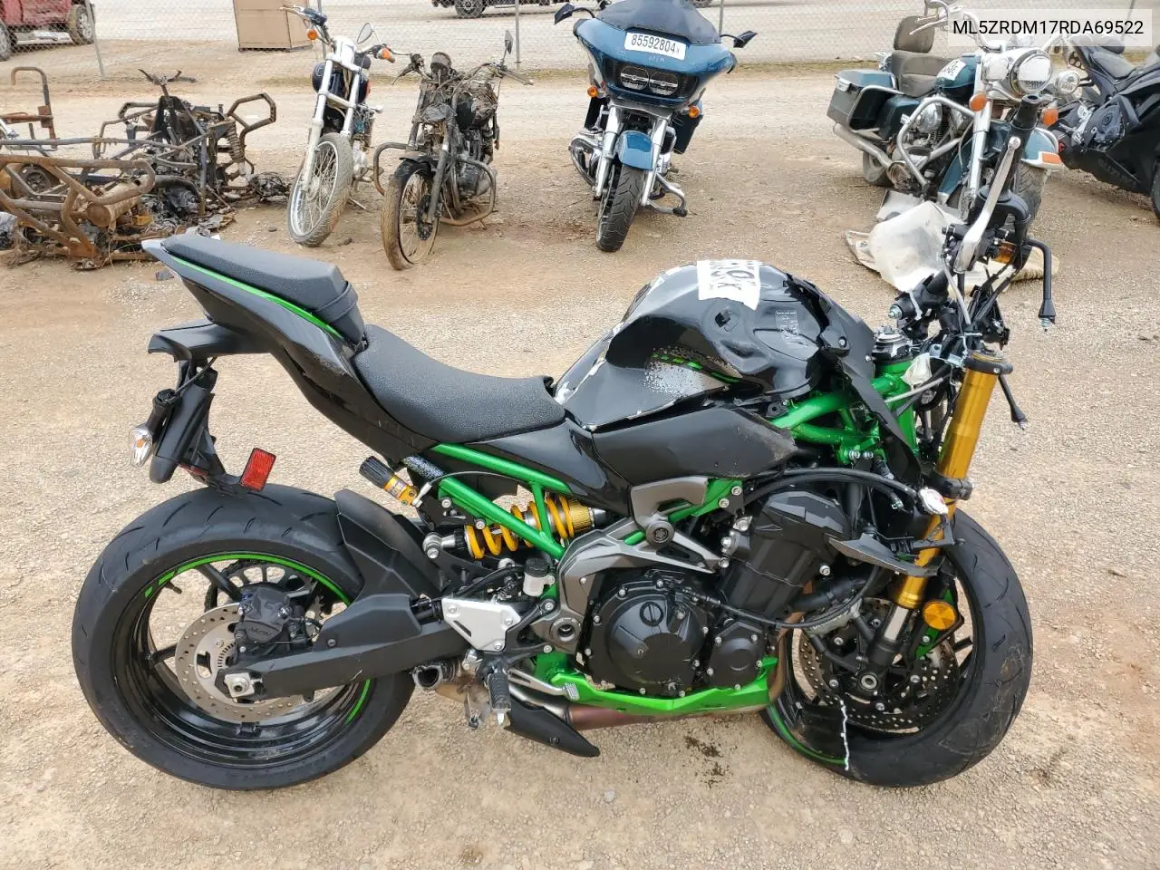 2024 Kawasaki Zr900 M VIN: ML5ZRDM17RDA69522 Lot: 44336595