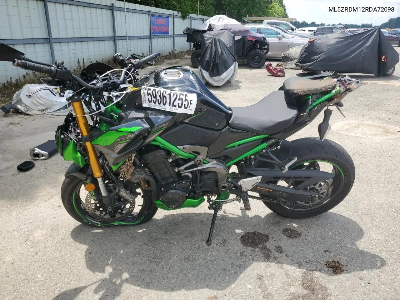 2024 Kawasaki Zr900 M VIN: ML5ZRDM12RDA72098 Lot: 59361255