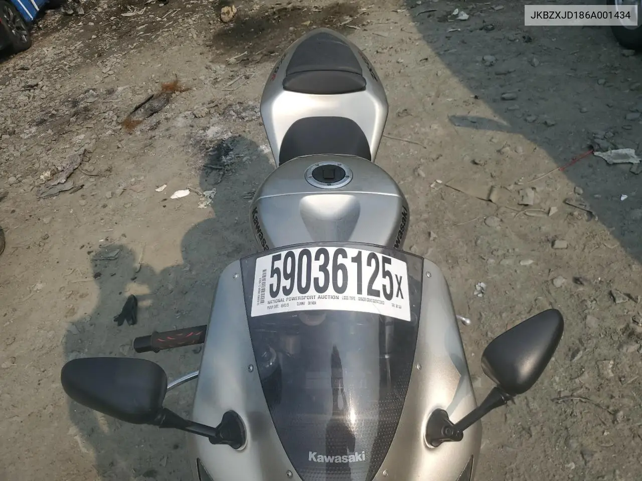 2006 Kawasaki Zx636 C1 VIN: JKBZXJD186A001434 Lot: 59036125