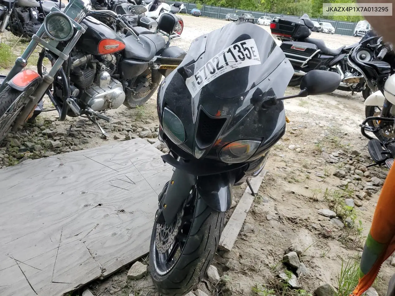 2007 Kawasaki Zx600 P VIN: JKAZX4P1X7A013295 Lot: 57027135