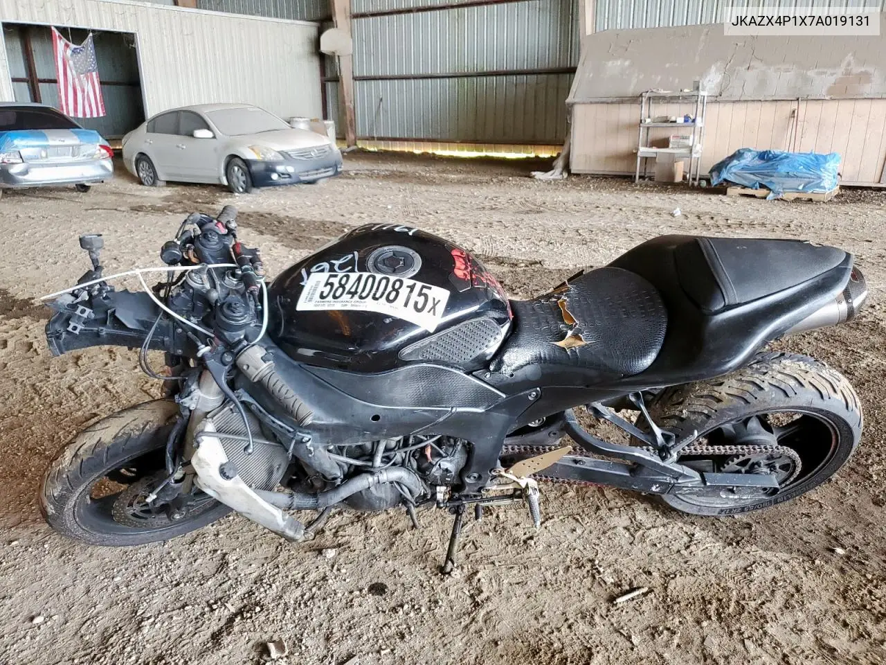 2007 Kawasaki Zx600 P VIN: JKAZX4P1X7A019131 Lot: 58400815