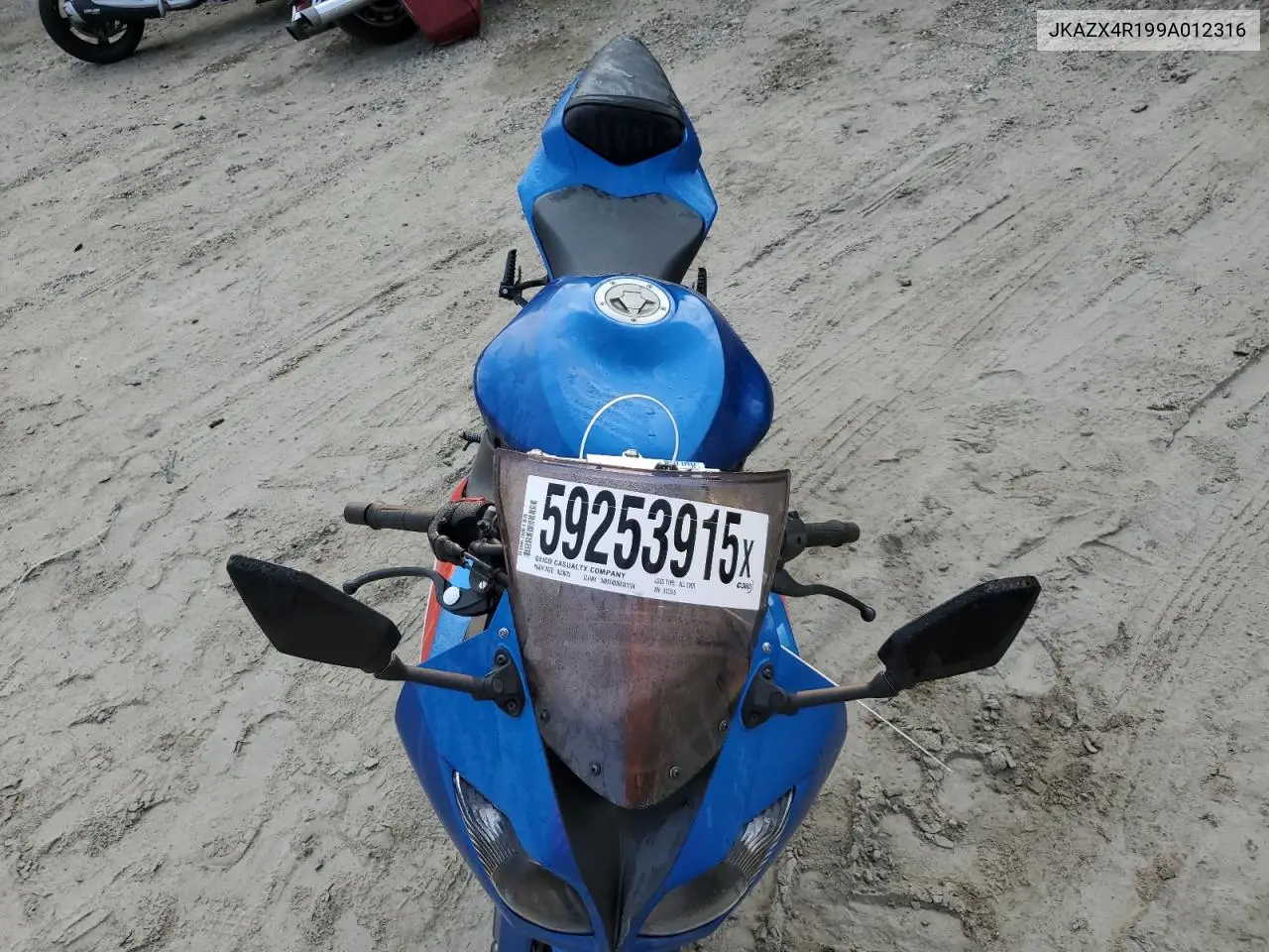2009 Kawasaki Zx600 R VIN: JKAZX4R199A012316 Lot: 59253915