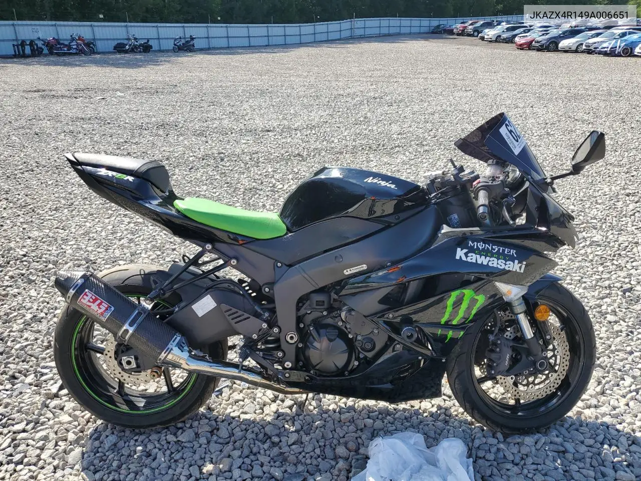 2009 Kawasaki Zx600 R VIN: JKAZX4R149A006651 Lot: 62636785