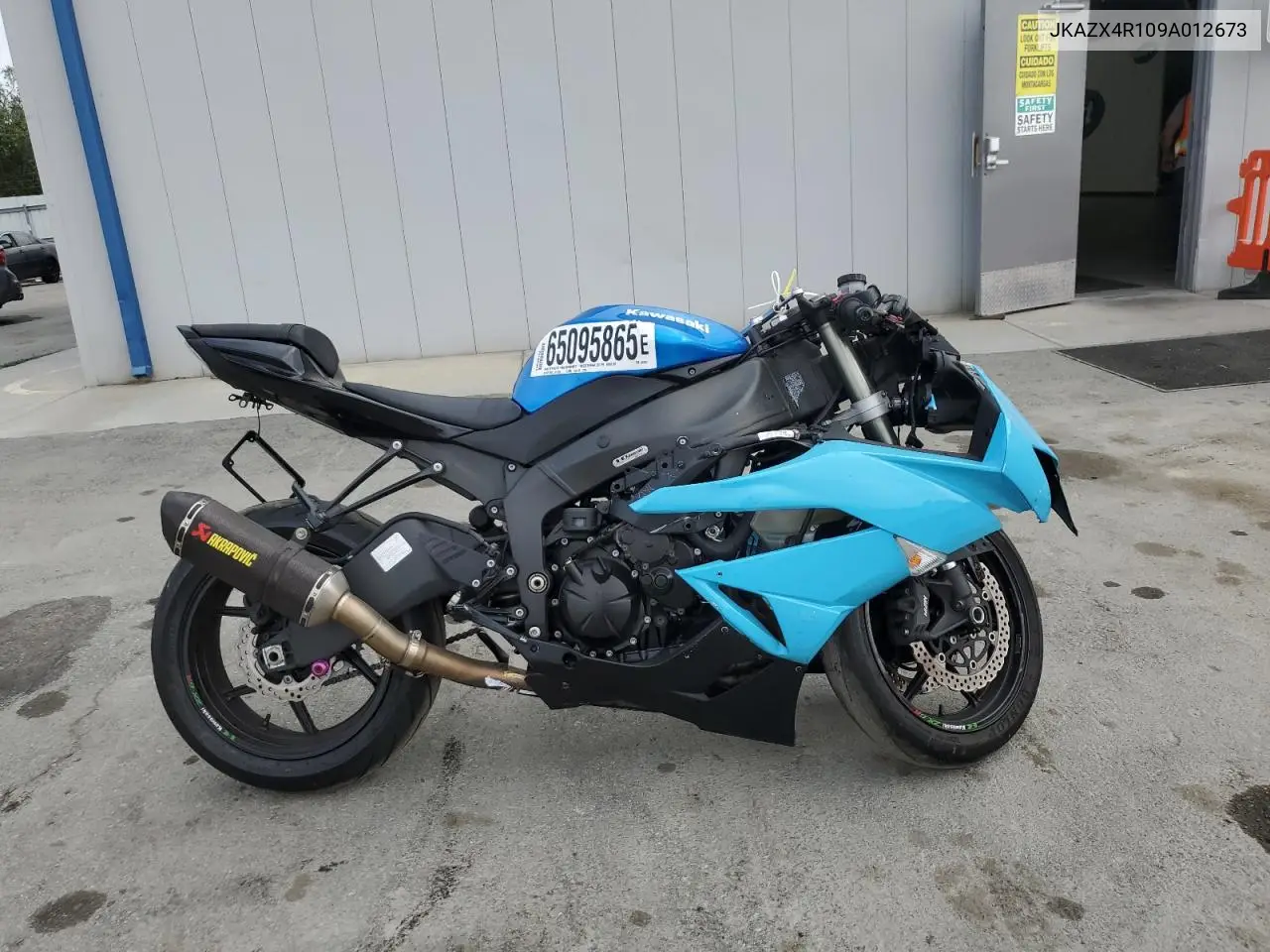 2009 Kawasaki Zx600 R VIN: JKAZX4R109A012673 Lot: 65095865