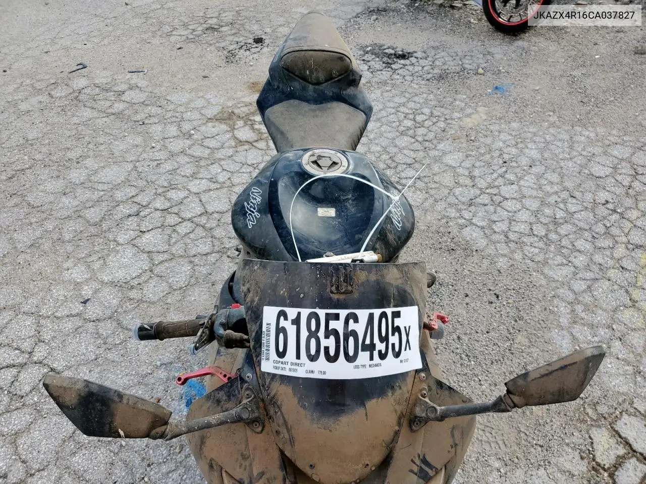 2012 Kawasaki Zx600 R VIN: JKAZX4R16CA037827 Lot: 61856495