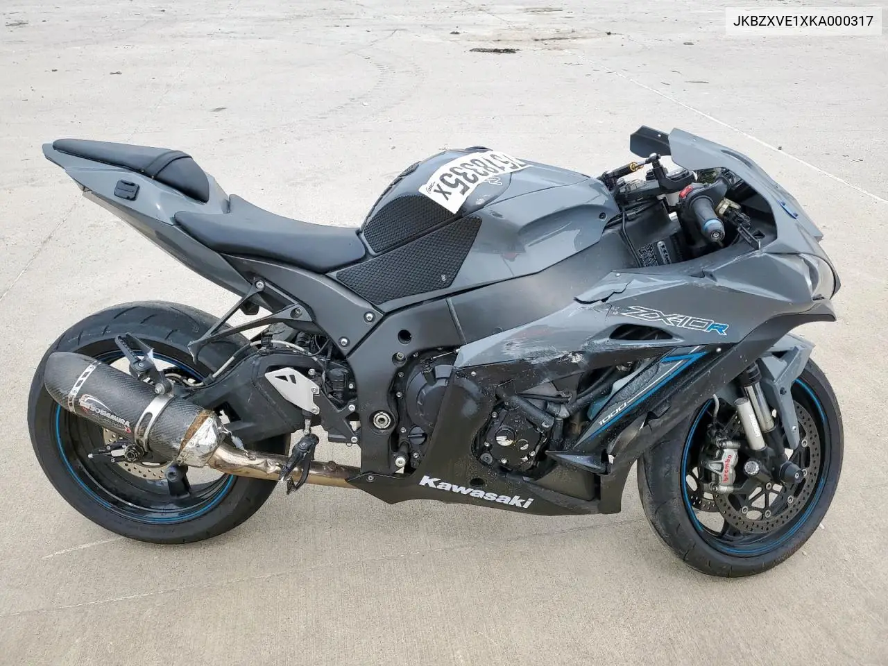 2019 Kawasaki Zx1002 VIN: JKBZXVE1XKA000317 Lot: 57518335