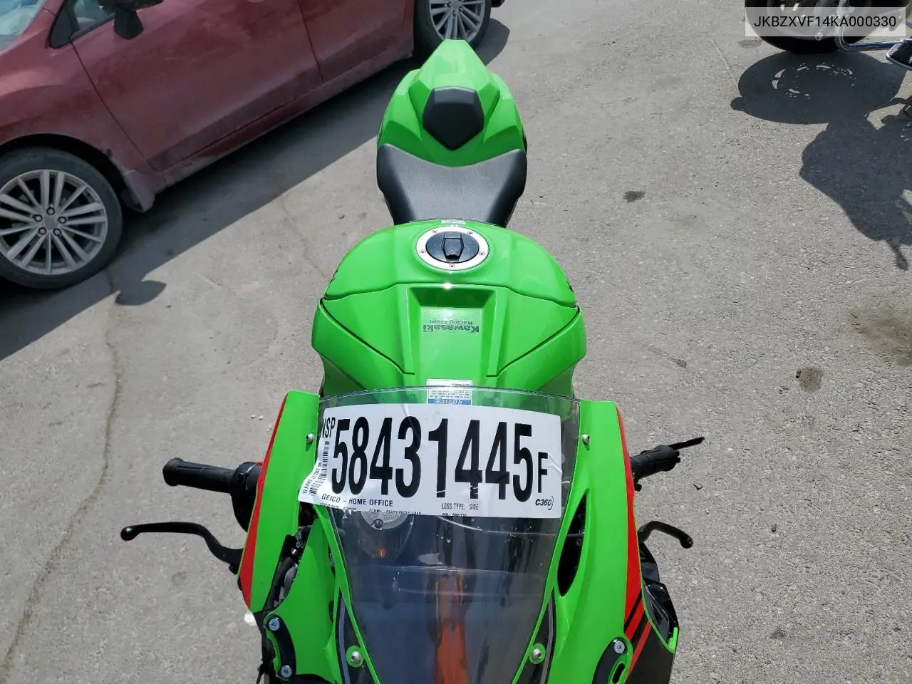 2019 Kawasaki Zx1002 VIN: JKBZXVF14KA000330 Lot: 58431445