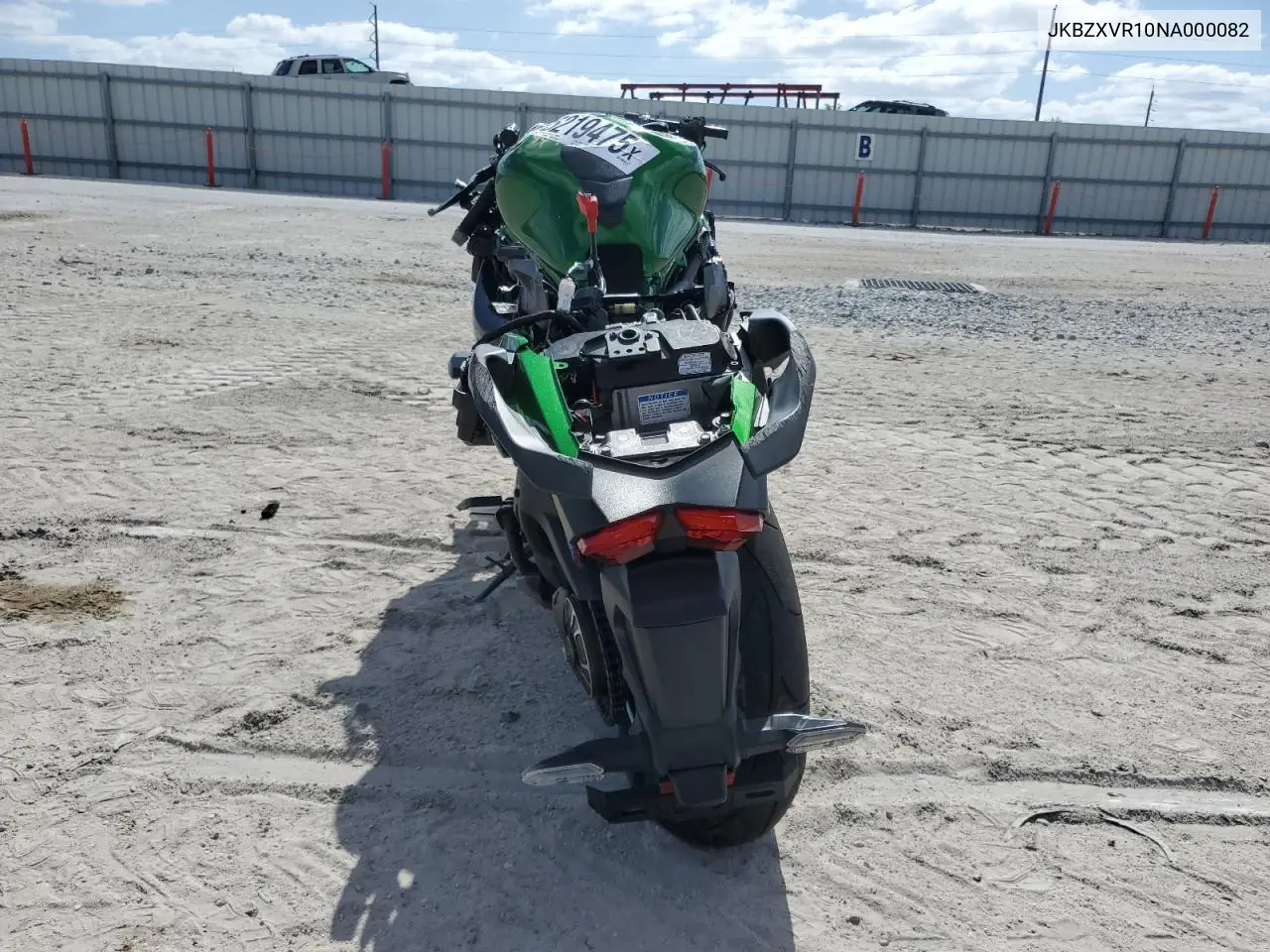2022 Kawasaki Zx1002 R VIN: JKBZXVR10NA000082 Lot: 55219475