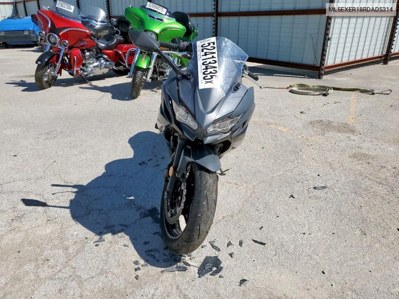 2024 Kawasaki Ex650 R VIN: ML5EXER18RDAD5314 Lot: 52413435