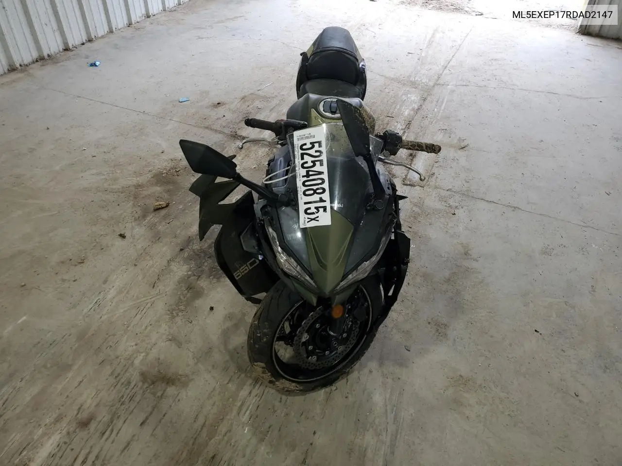 2024 Kawasaki Ex650 P VIN: ML5EXEP17RDAD2147 Lot: 52540815