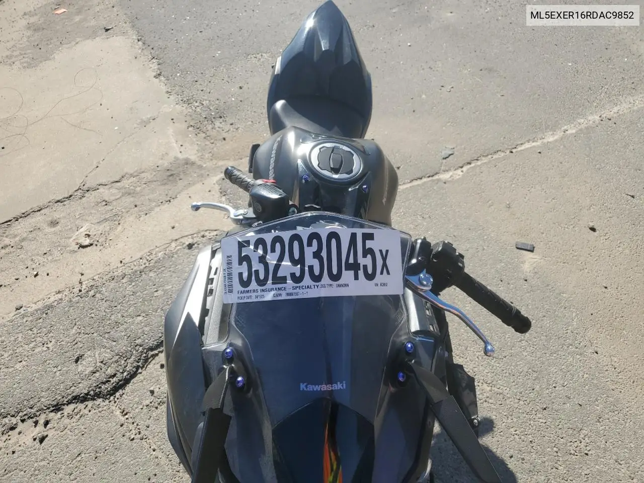 2024 Kawasaki Ex650 R VIN: ML5EXER16RDAC9852 Lot: 53293045