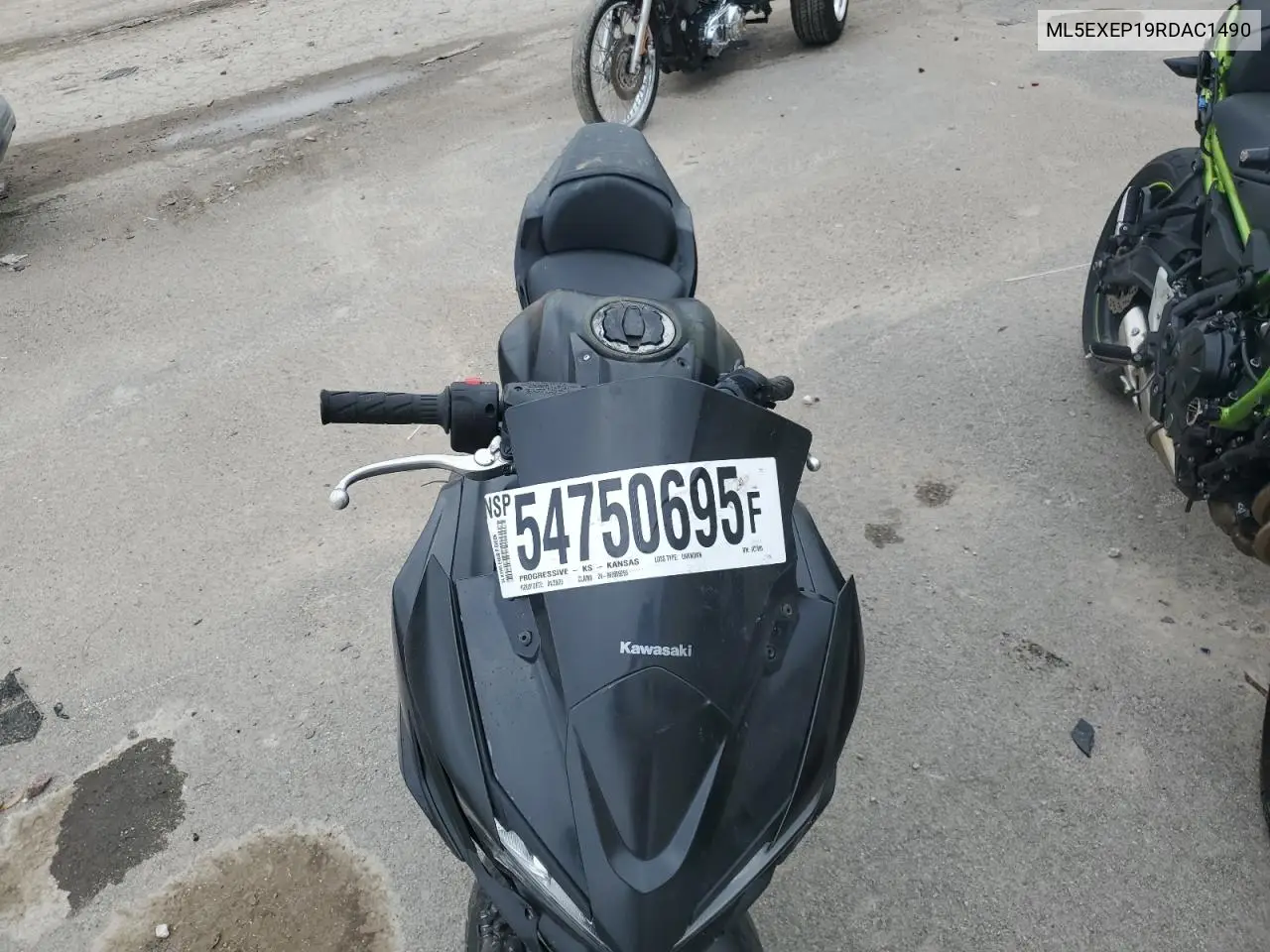 2024 Kawasaki Ex650 P VIN: ML5EXEP19RDAC1490 Lot: 54750695
