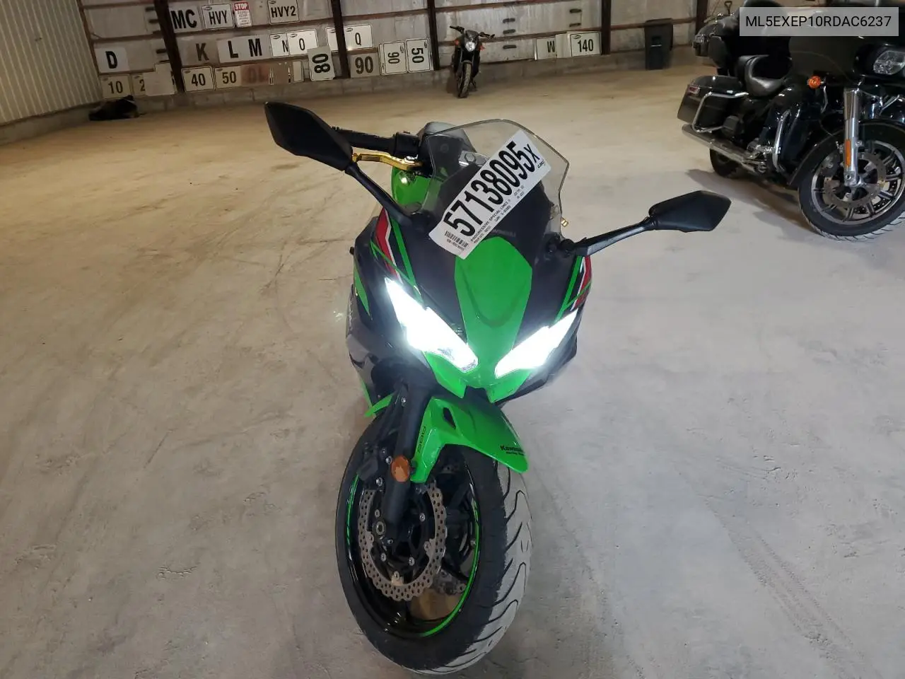 2024 Kawasaki Ex650 P VIN: ML5EXEP10RDAC6237 Lot: 57138095