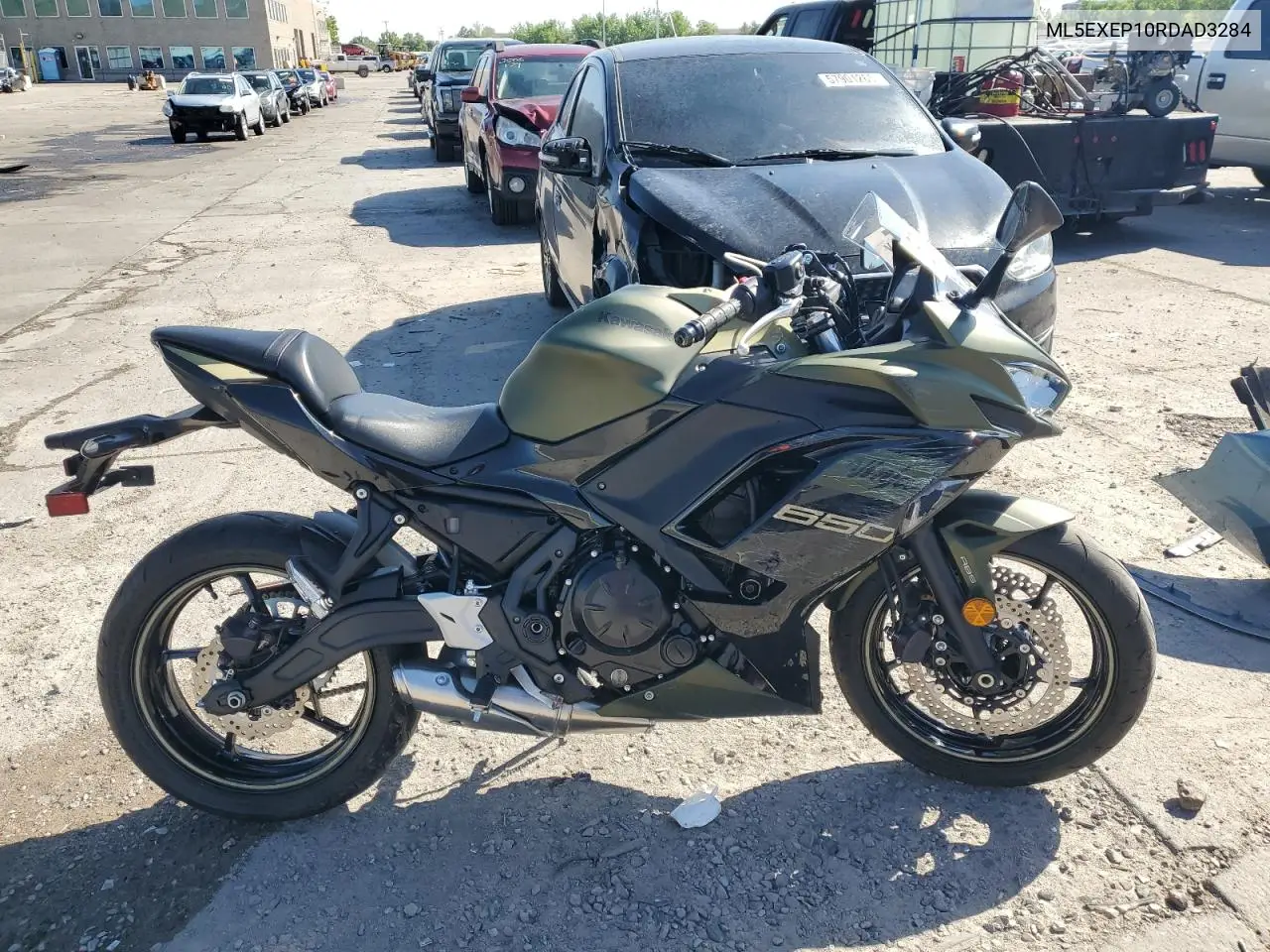 2024 Kawasaki Ex650 P VIN: ML5EXEP10RDAD3284 Lot: 57678415
