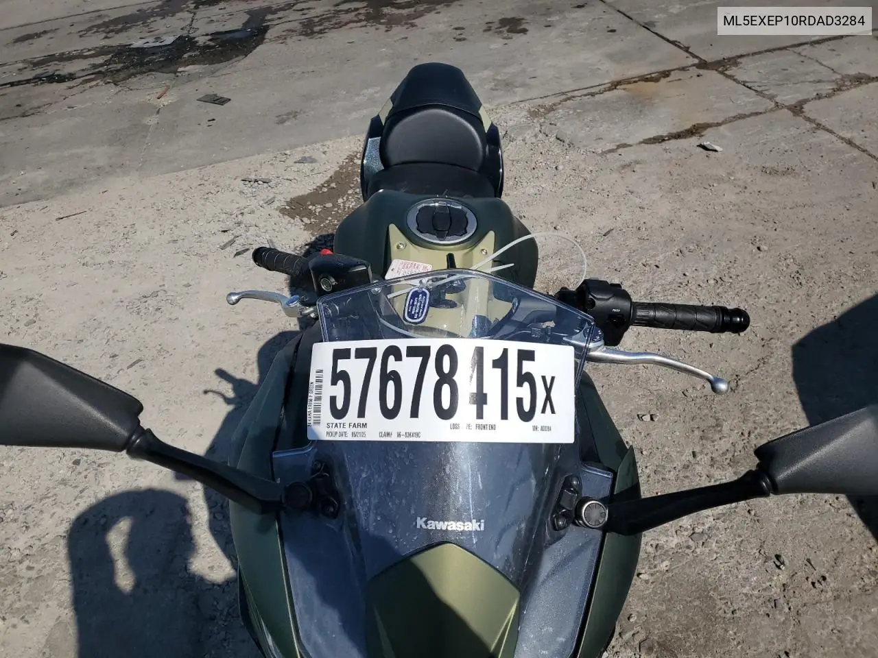2024 Kawasaki Ex650 P VIN: ML5EXEP10RDAD3284 Lot: 57678415