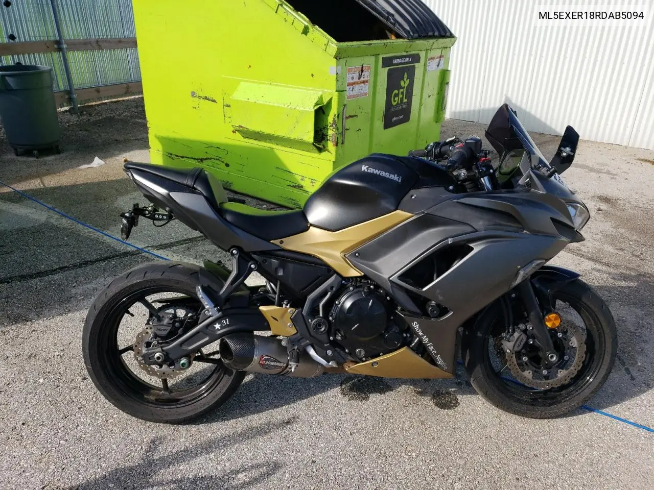 2024 Kawasaki Ex650 R VIN: ML5EXER18RDAB5094 Lot: 57993555