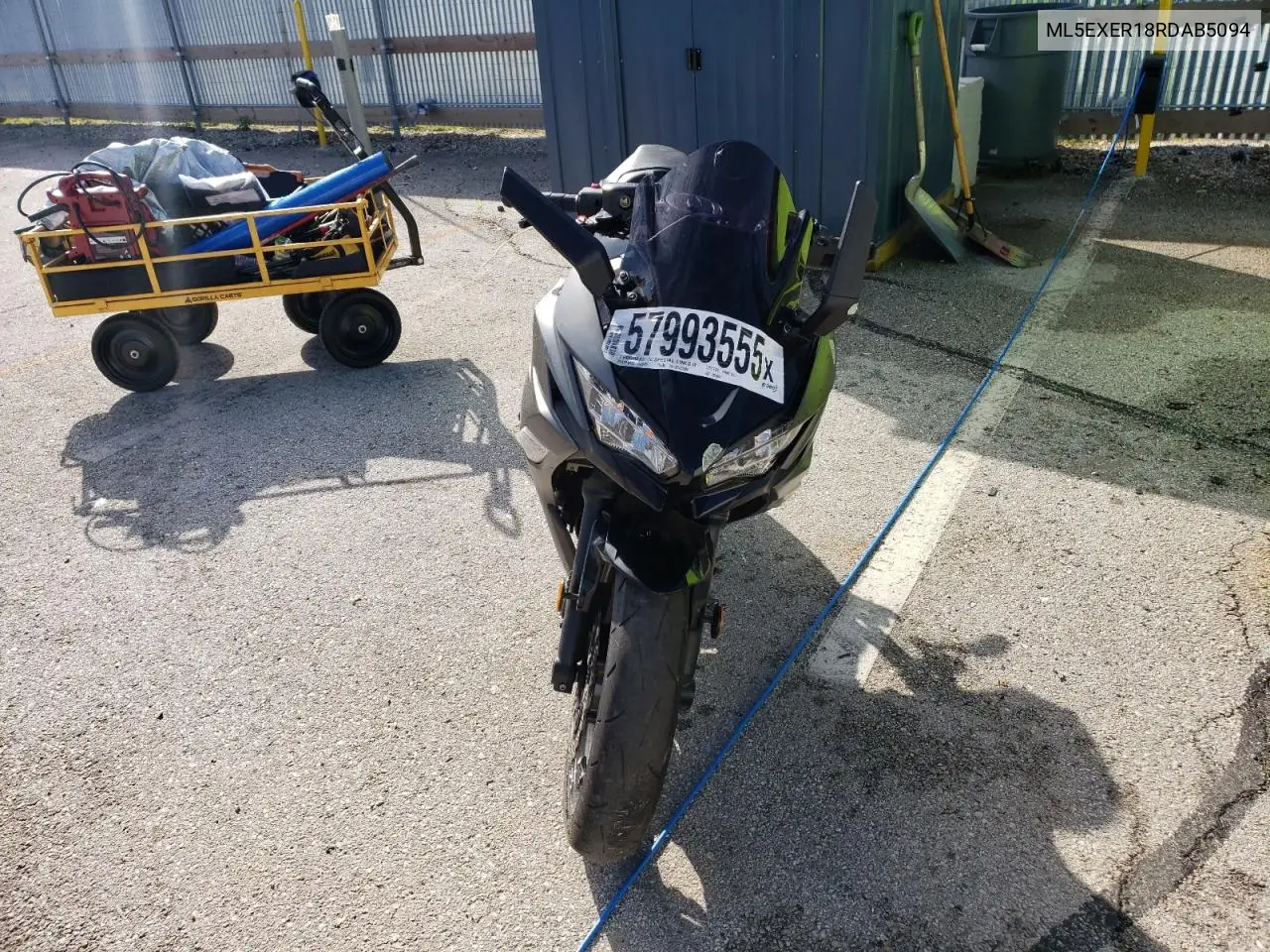 2024 Kawasaki Ex650 R VIN: ML5EXER18RDAB5094 Lot: 57993555