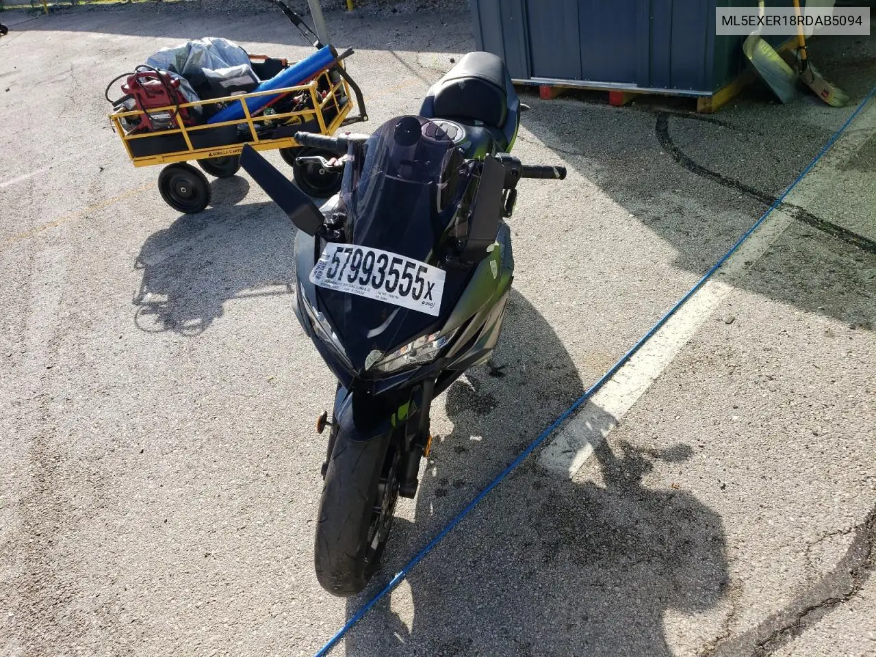 2024 Kawasaki Ex650 R VIN: ML5EXER18RDAB5094 Lot: 57993555