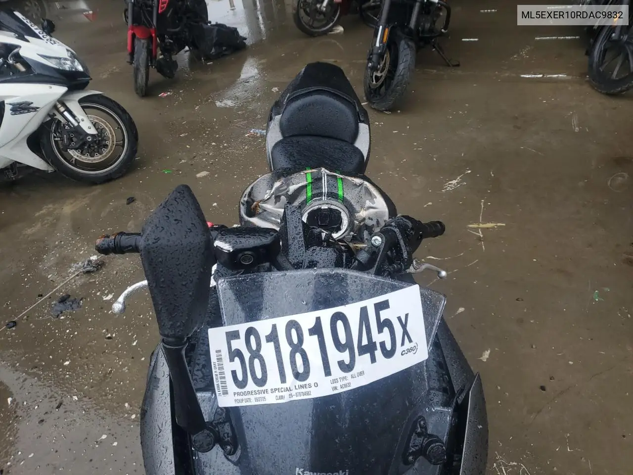 2024 Kawasaki Ex650 R VIN: ML5EXER10RDAC9832 Lot: 58181945