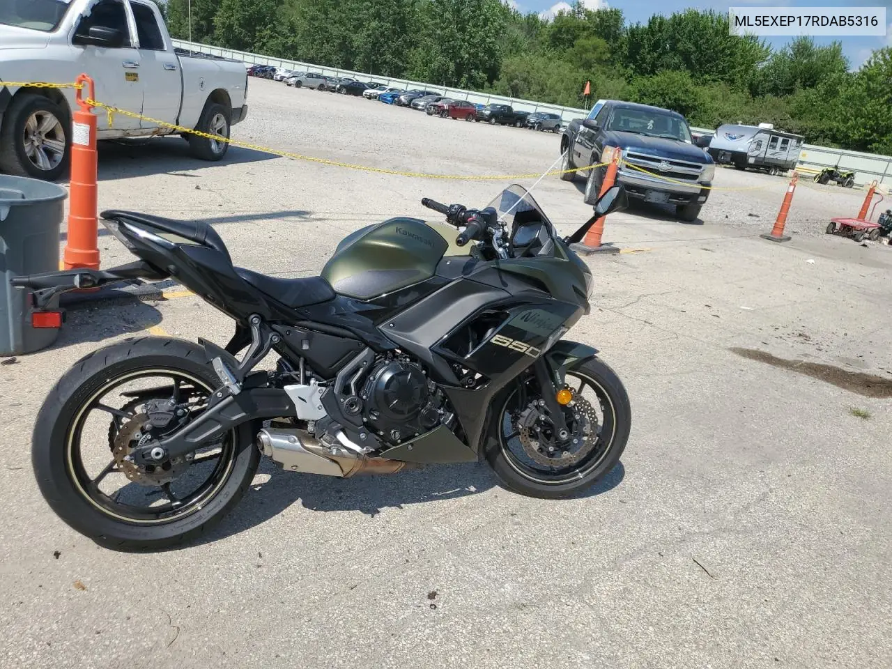 2024 Kawasaki Ex650 P VIN: ML5EXEP17RDAB5316 Lot: 64776685