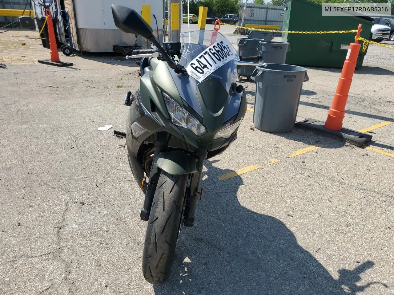 2024 Kawasaki Ex650 P VIN: ML5EXEP17RDAB5316 Lot: 64776685