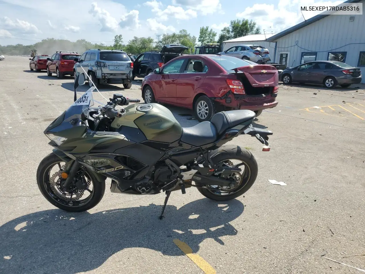 2024 Kawasaki Ex650 P VIN: ML5EXEP17RDAB5316 Lot: 64776685