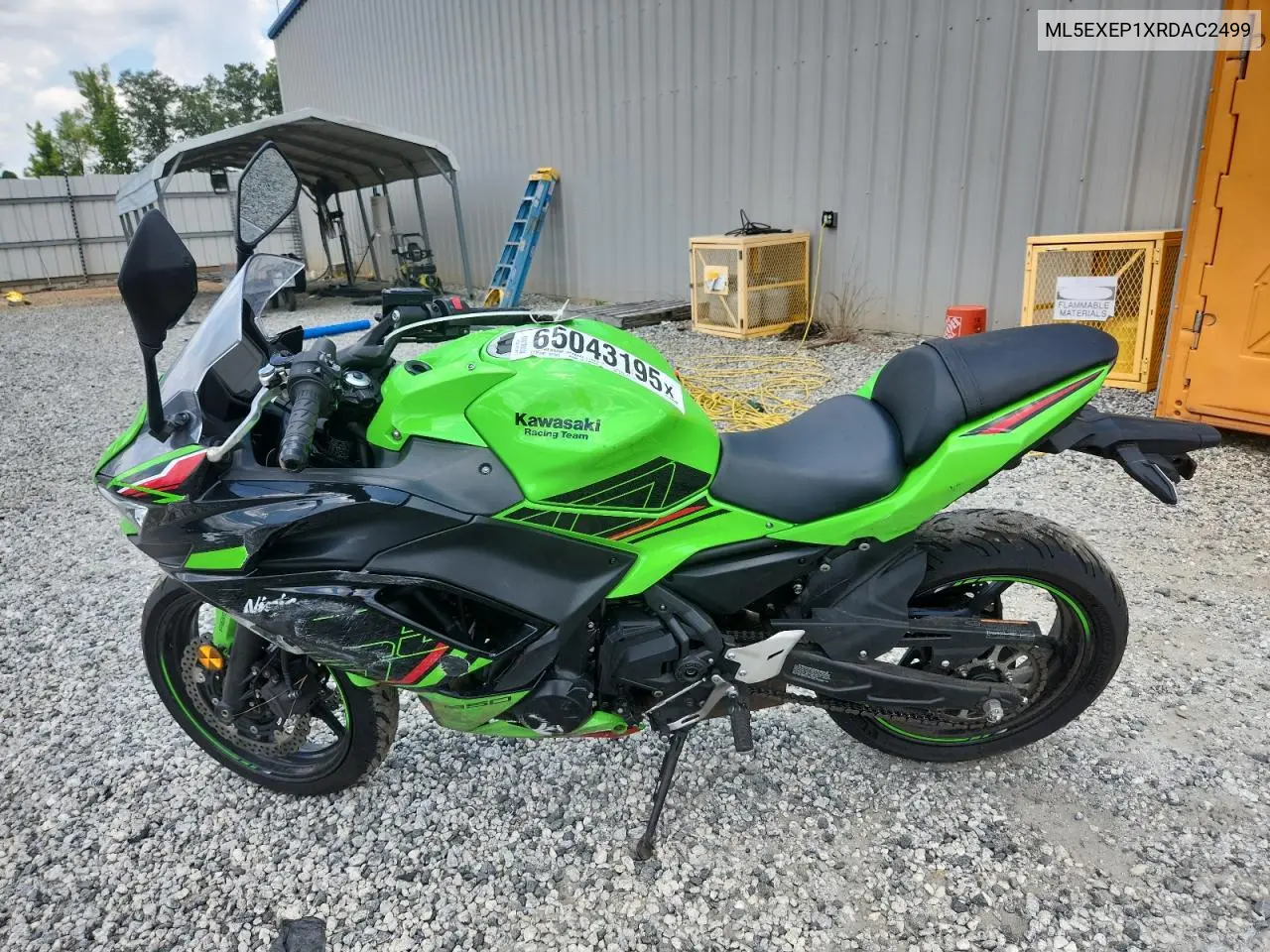 2024 Kawasaki Ex650 P VIN: ML5EXEP1XRDAC2499 Lot: 65043195