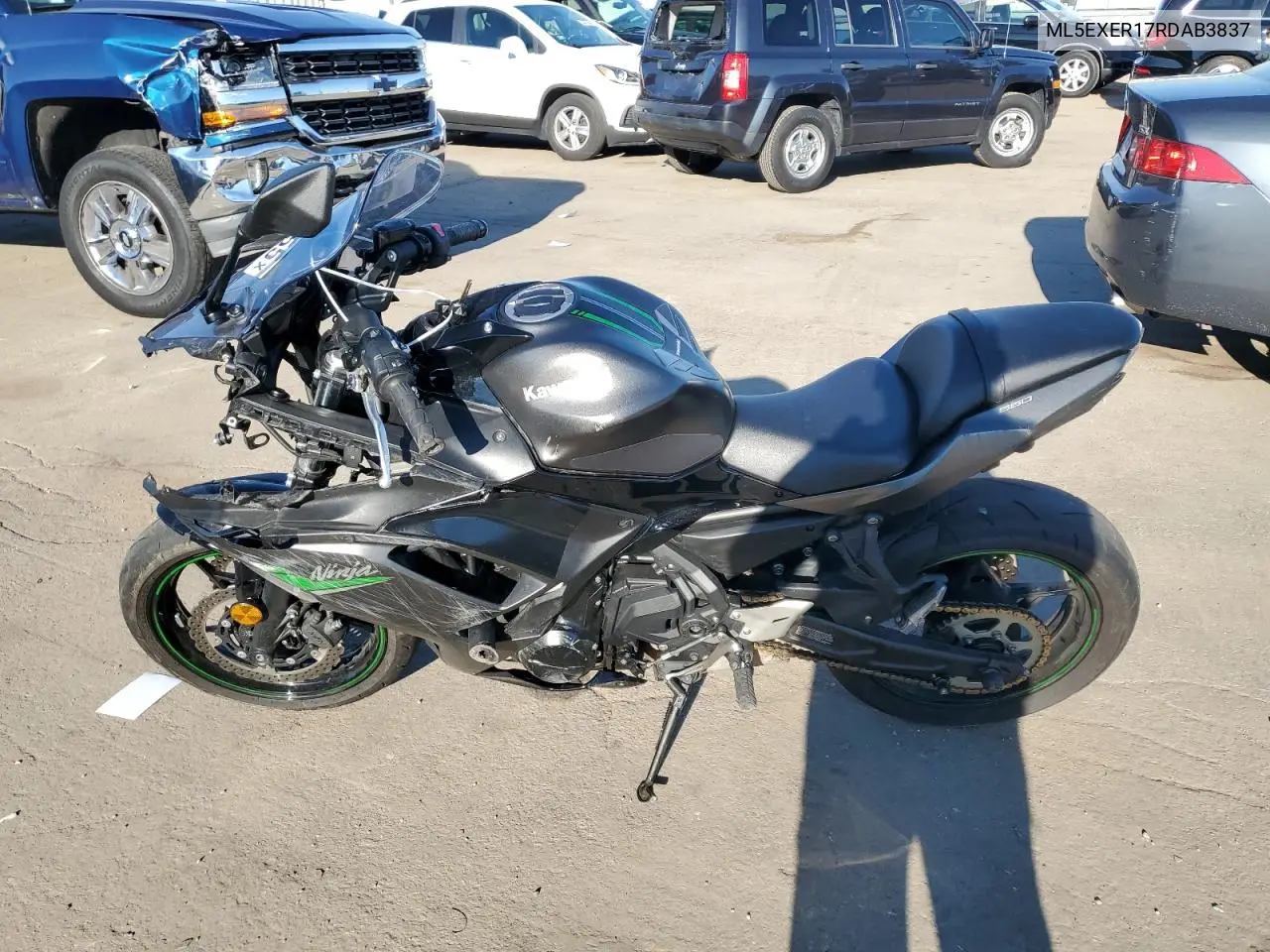 2024 Kawasaki Ex650 R VIN: ML5EXER17RDAB3837 Lot: 65356455