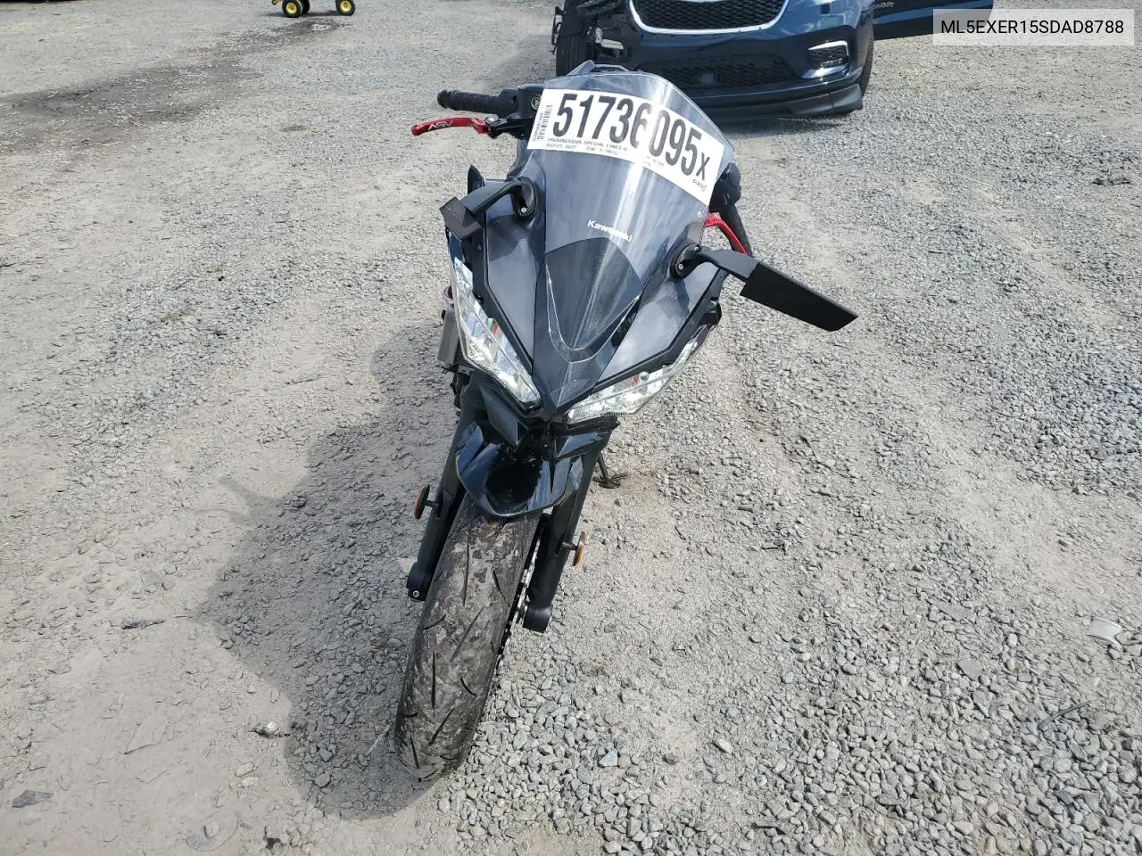 2025 Kawasaki Ex650 R VIN: ML5EXER15SDAD8788 Lot: 51736095