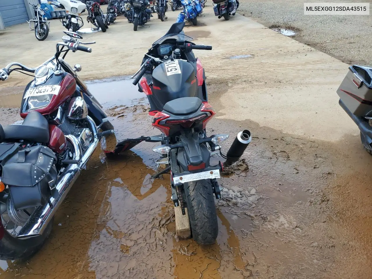 2025 Kawasaki Ex500 VIN: ML5EXGG12SDA43515 Lot: 57168625