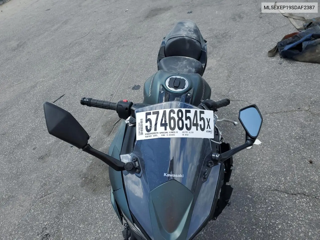 2025 Kawasaki Ex650 P VIN: ML5EXEP19SDAF2387 Lot: 57468545
