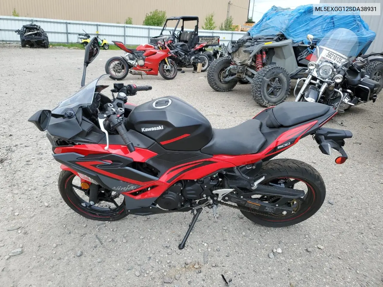 2025 Kawasaki Ex500 VIN: ML5EXGG12SDA38931 Lot: 59099965