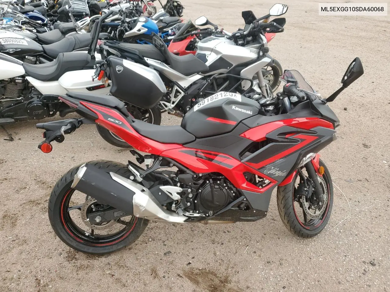 2025 Kawasaki Ex500 VIN: ML5EXGG10SDA60068 Lot: 59182125