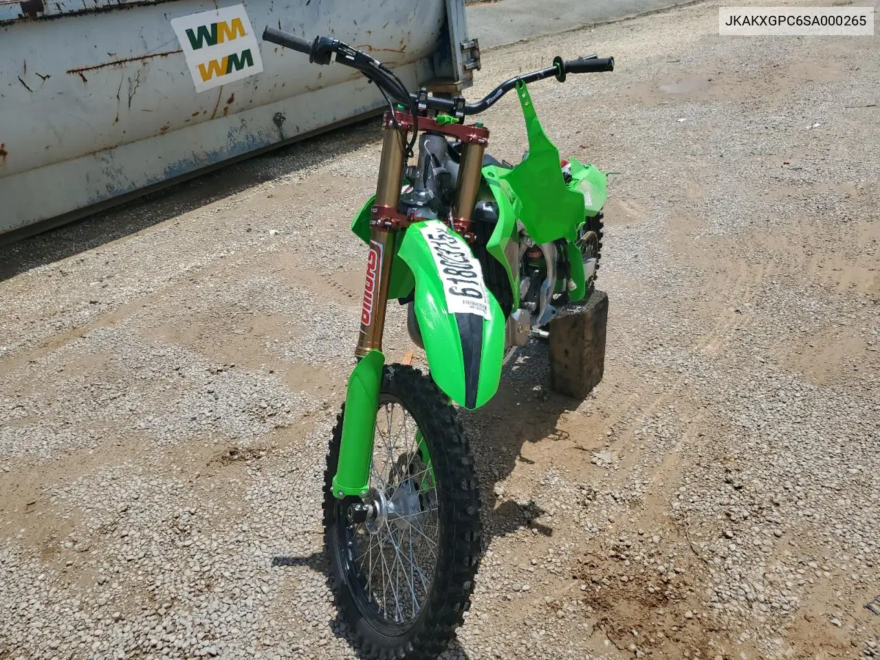 2025 Kawasaki Kx450 P VIN: JKAKXGPC6SA000265 Lot: 61802315