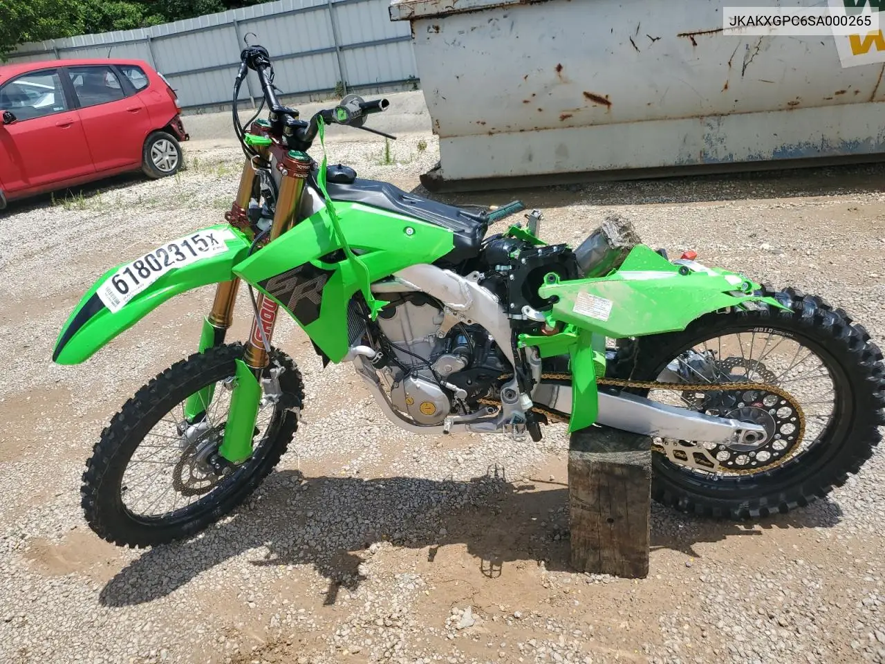 2025 Kawasaki Kx450 P VIN: JKAKXGPC6SA000265 Lot: 61802315