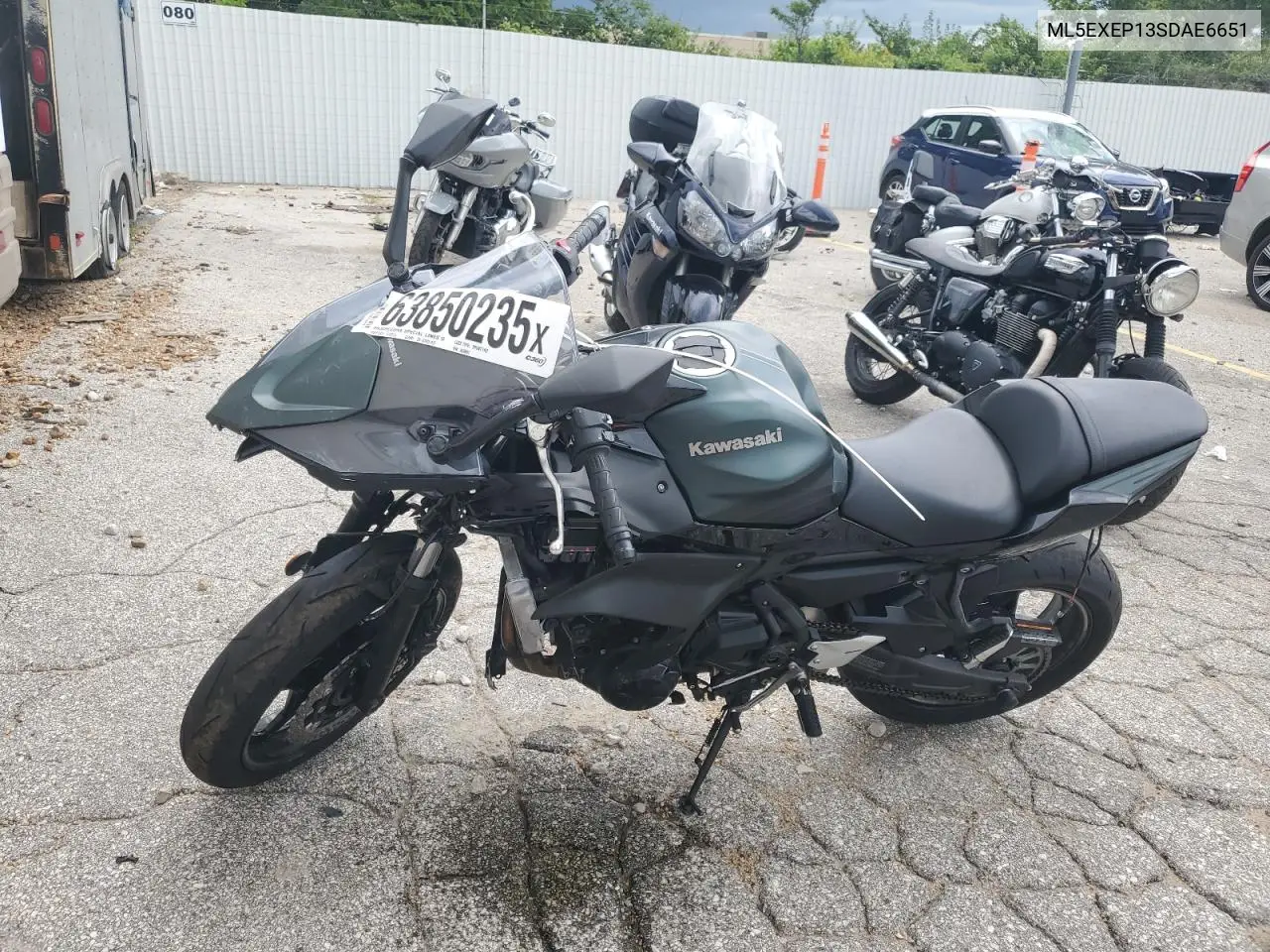 2025 Kawasaki Ex650 P VIN: ML5EXEP13SDAE6651 Lot: 63850235