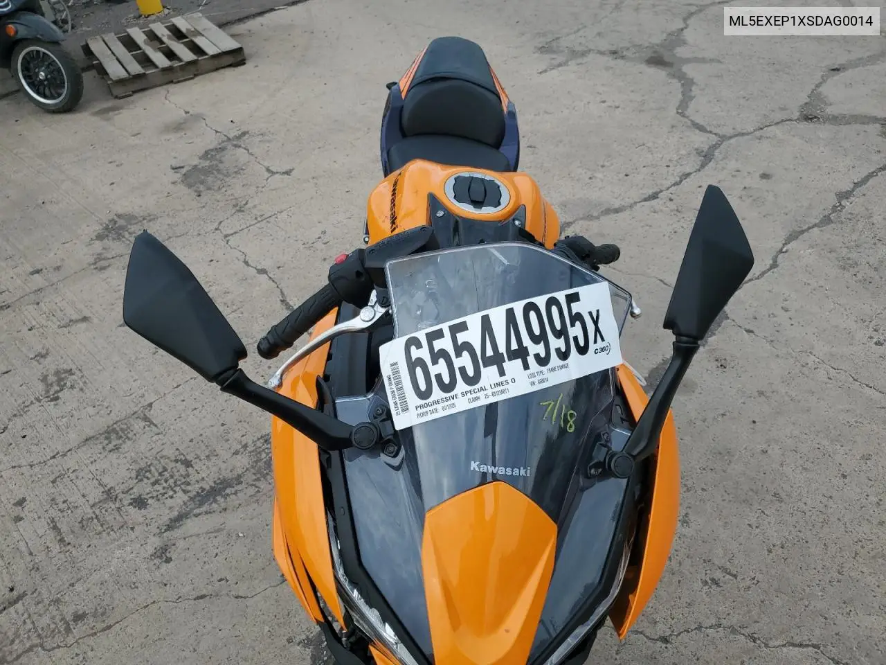 2025 Kawasaki Ex650 P VIN: ML5EXEP1XSDAG0014 Lot: 65544995