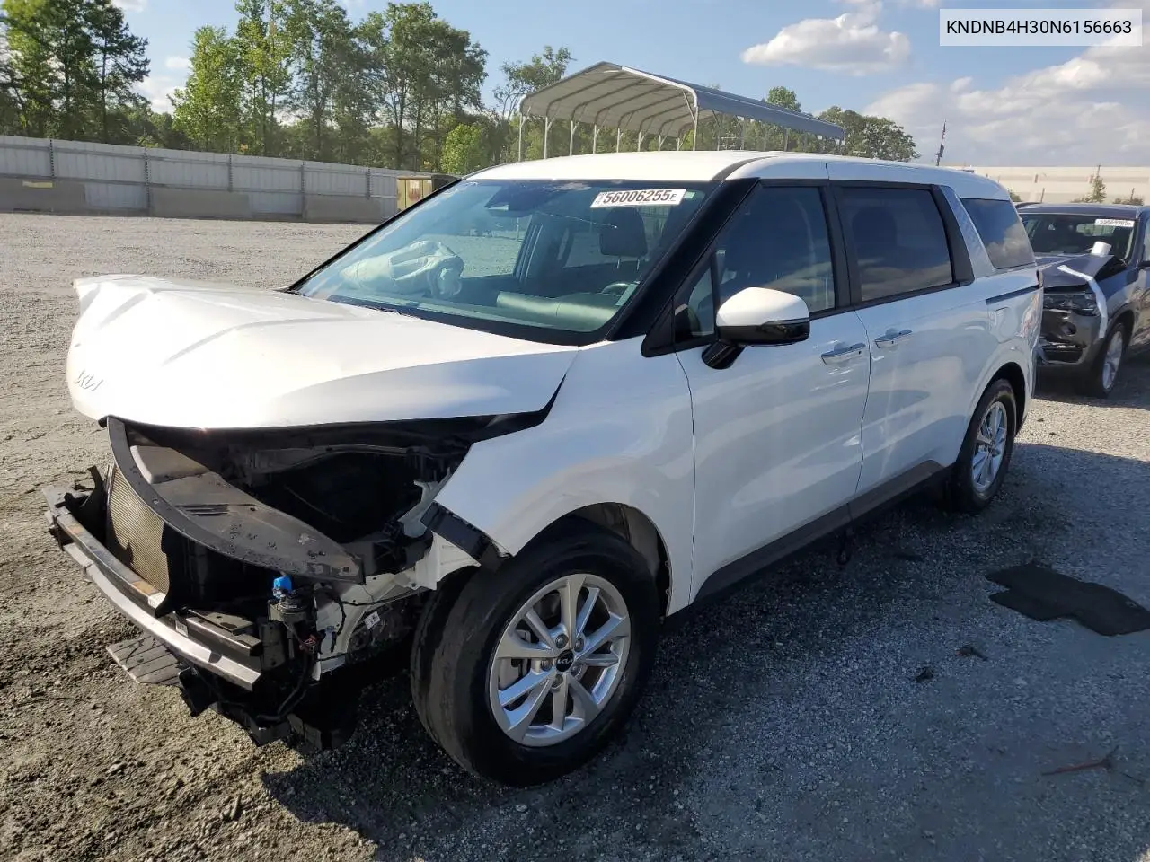 2022 Kia Carnival Lx VIN: KNDNB4H30N6156663 Lot: 57060975