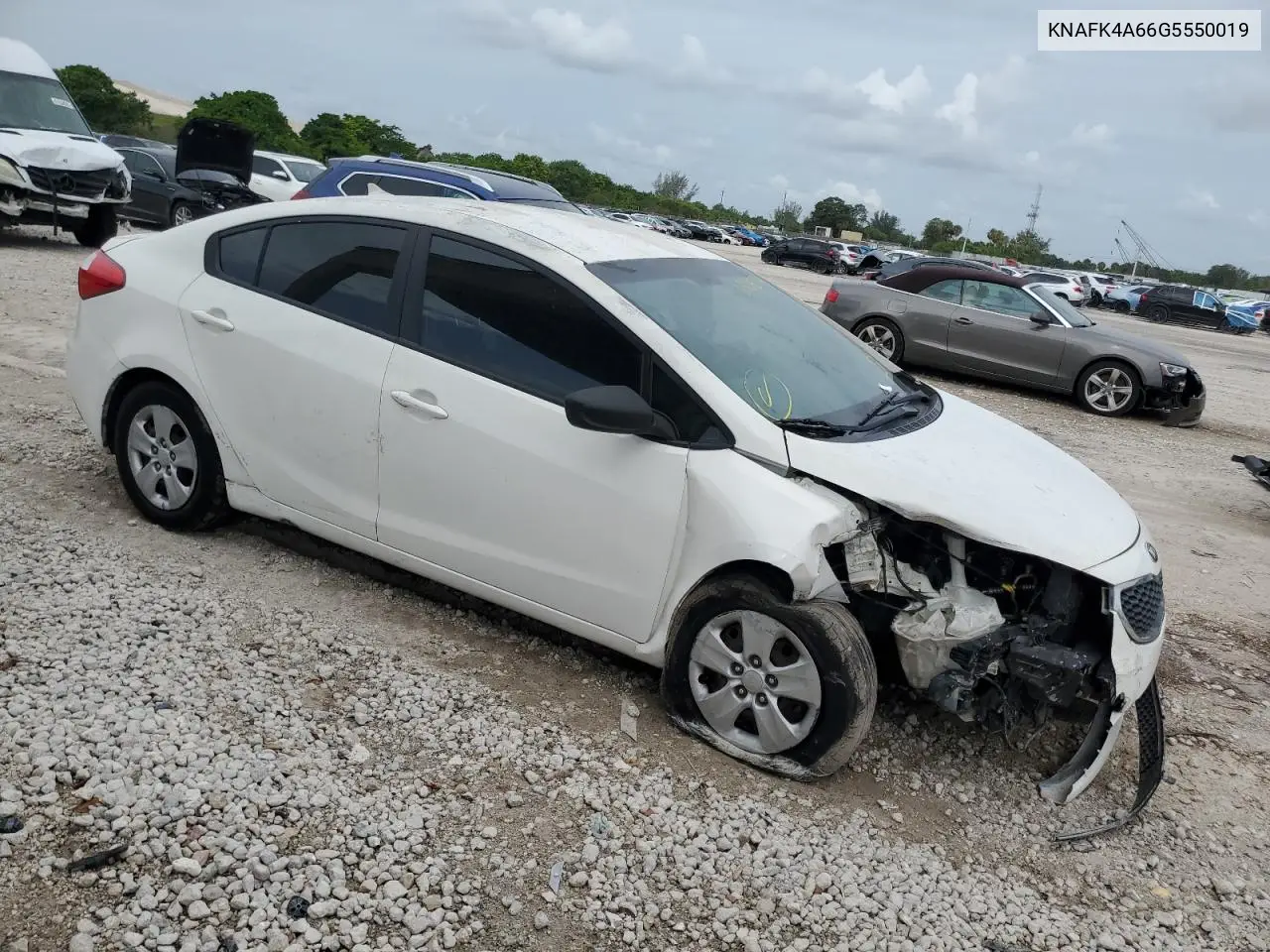 2016 Kia Forte Lx VIN: KNAFK4A66G5550019 Lot: 63039585