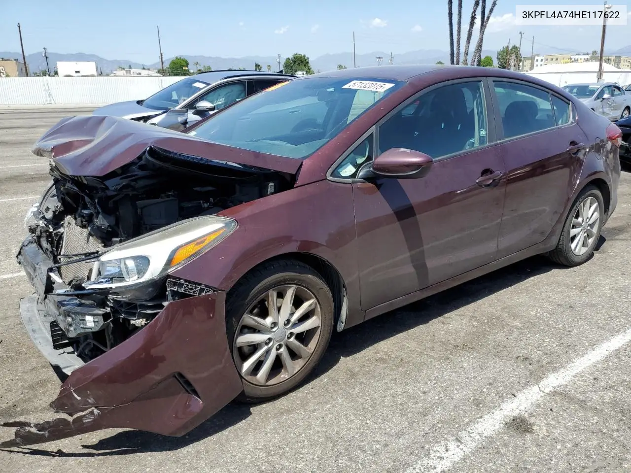 2017 Kia Forte Lx VIN: 3KPFL4A74HE117622 Lot: 57132015