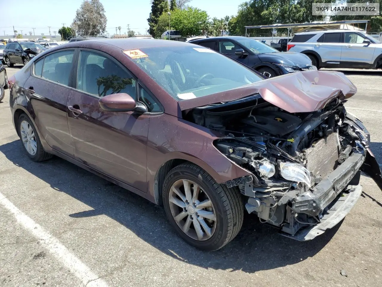 2017 Kia Forte Lx VIN: 3KPFL4A74HE117622 Lot: 57132015