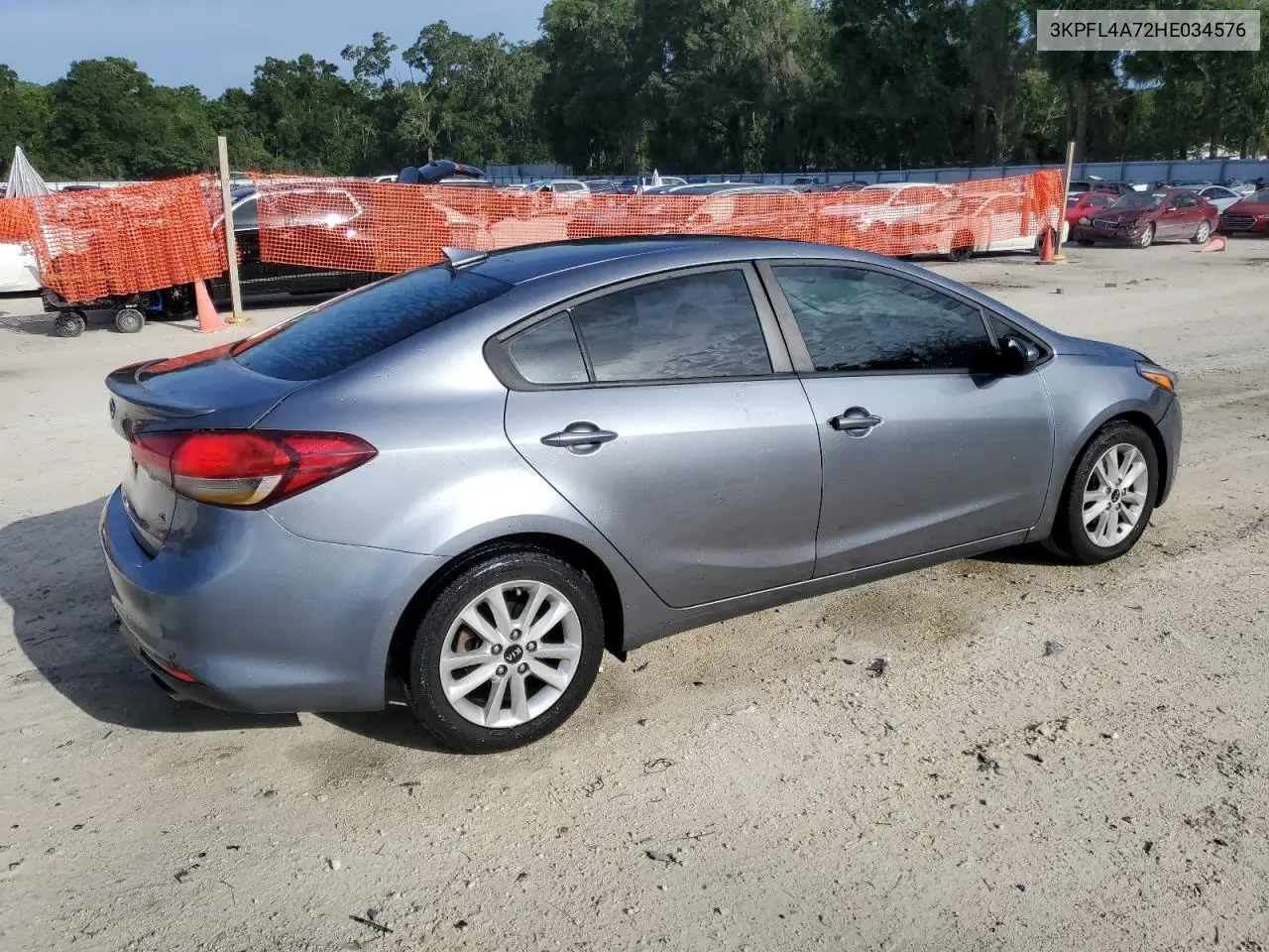 2017 Kia Forte Lx VIN: 3KPFL4A72HE034576 Lot: 60974445