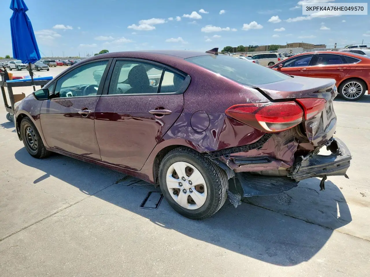 2017 Kia Forte Lx VIN: 3KPFK4A76HE049570 Lot: 63087135
